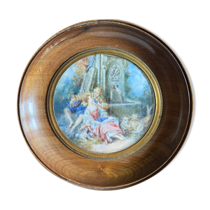Miniature ancienne La Chanteuse