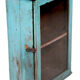 Art Deco glass wall window in ancient Burmese teak