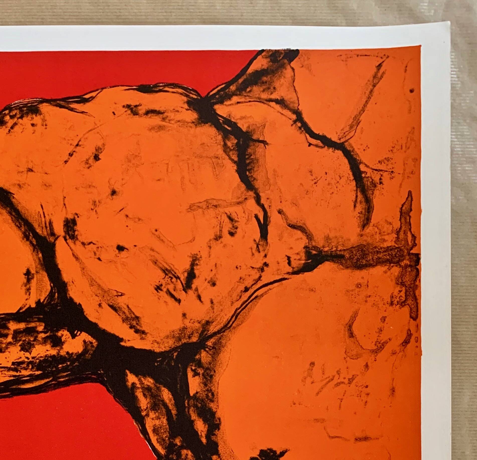 Lithographie originale Maurice Legendre — « Deux Torses » (circa  60–70)