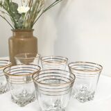 6 antique liquor glasses