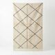 White Berber rug with black diamonds