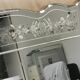Vintage rectangular / panoramic mirror in Murano style, Venetian Art Deco