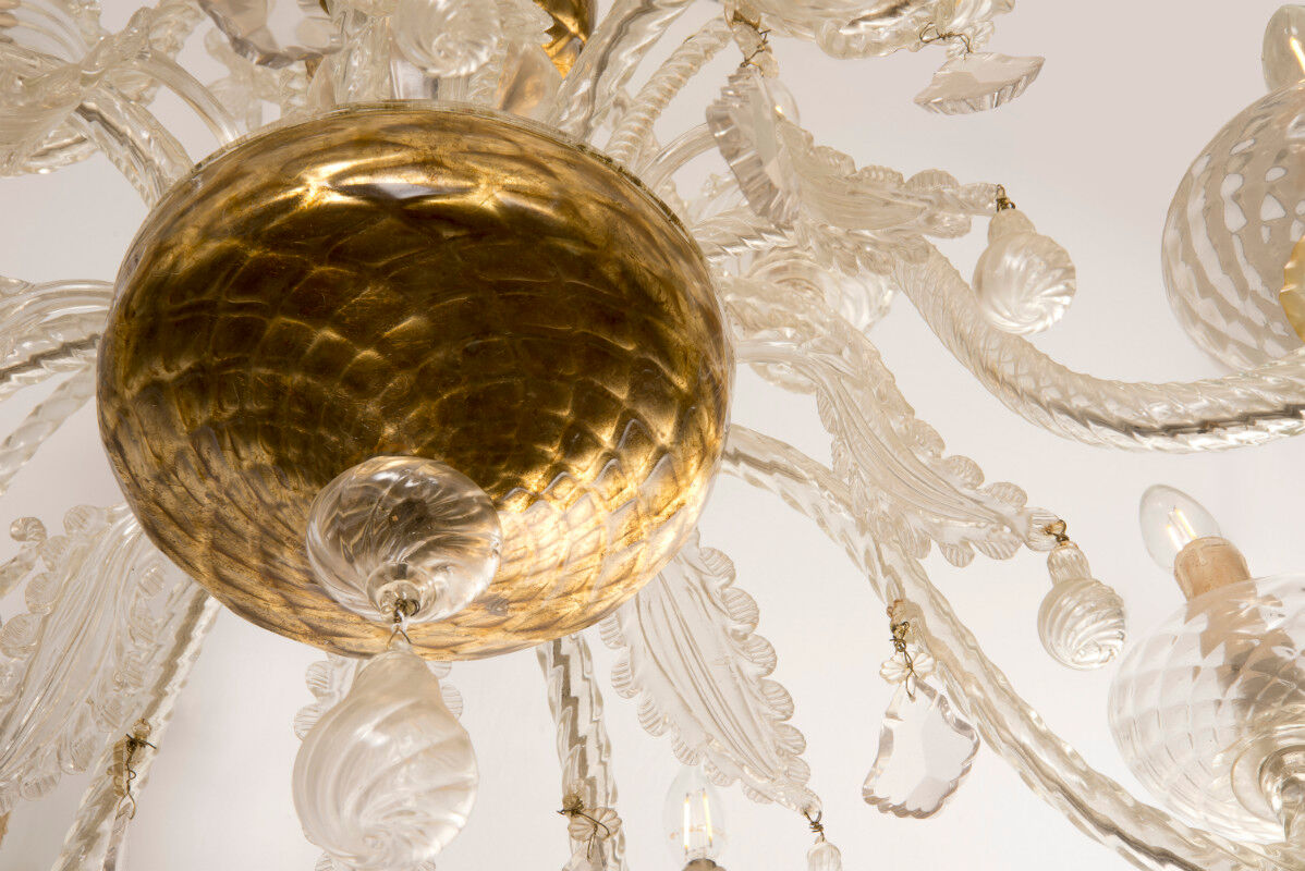 Chandelier In Murano Glass - Circa 1940.