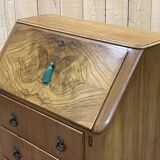 1960s English walnut secretary