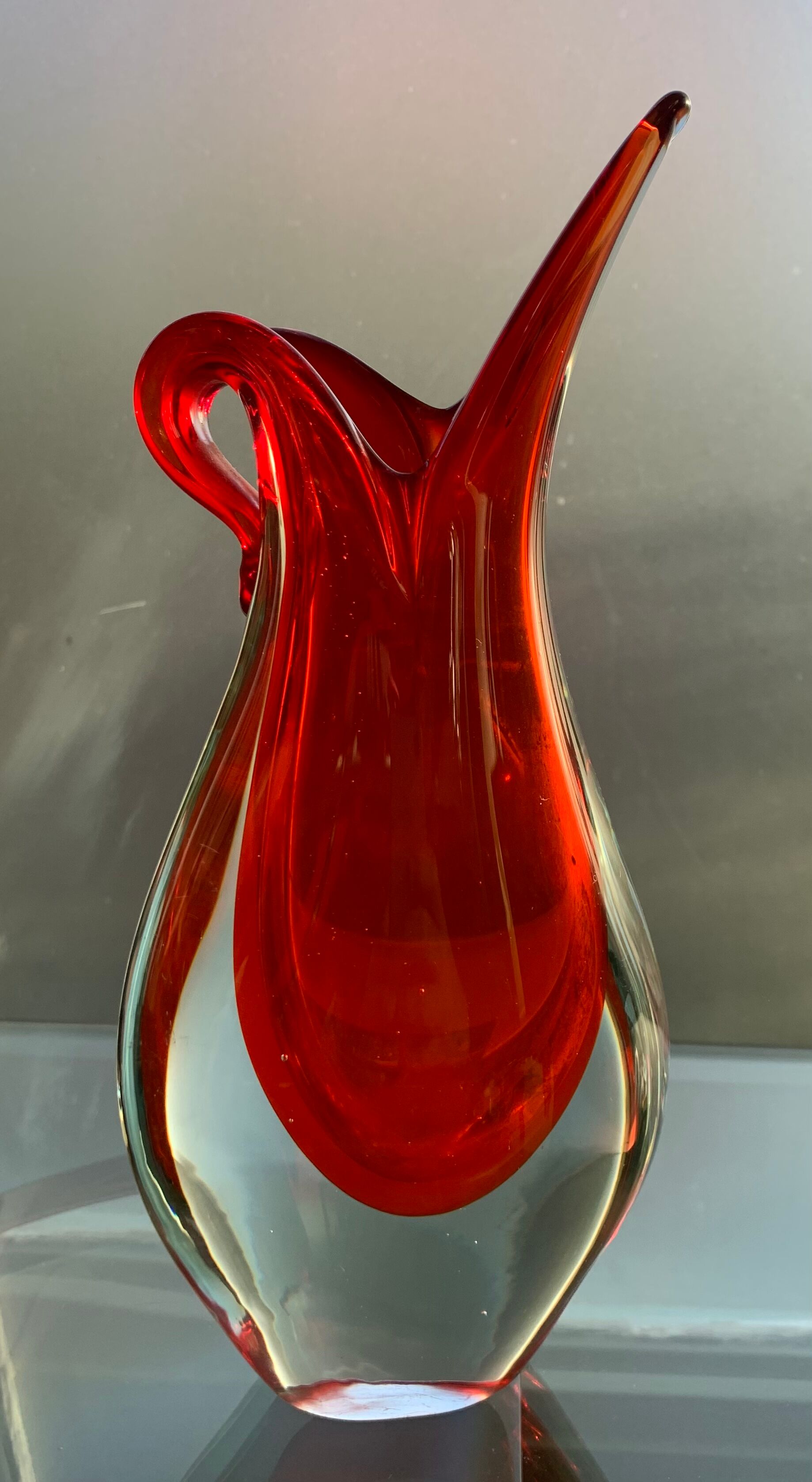 Red Murano vase