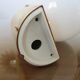 Pair of appliques " Limburg " white opaline and golden methacrylate 80s