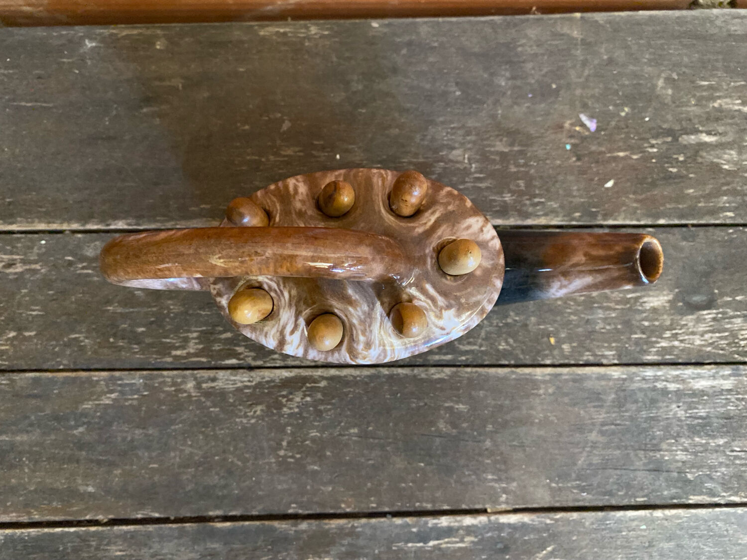 Vintage ceramic flower vase alphonse mouton watering can