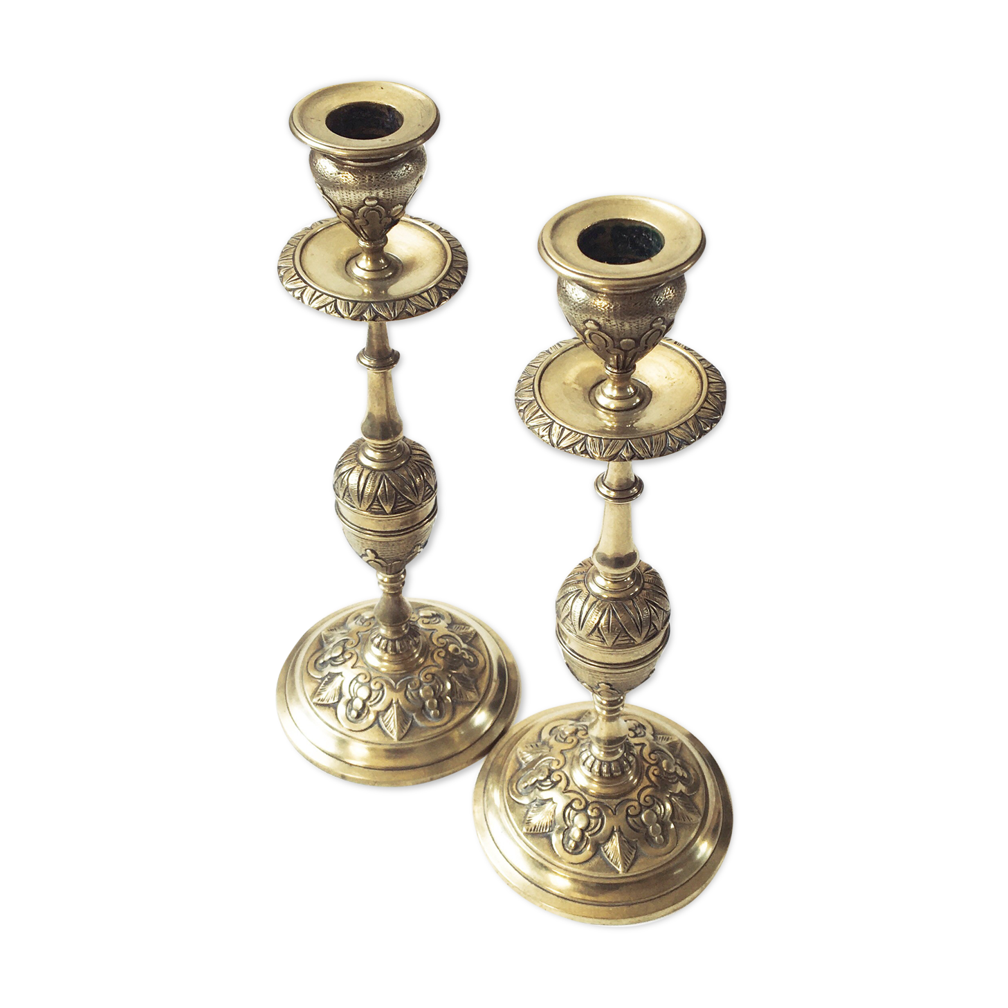 Bougeoirs en laiton