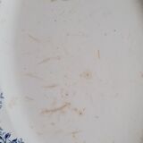 Oval serving dish in iron earth