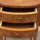 Oval side table in marquetry wood, Louis XVI style - early 20th century