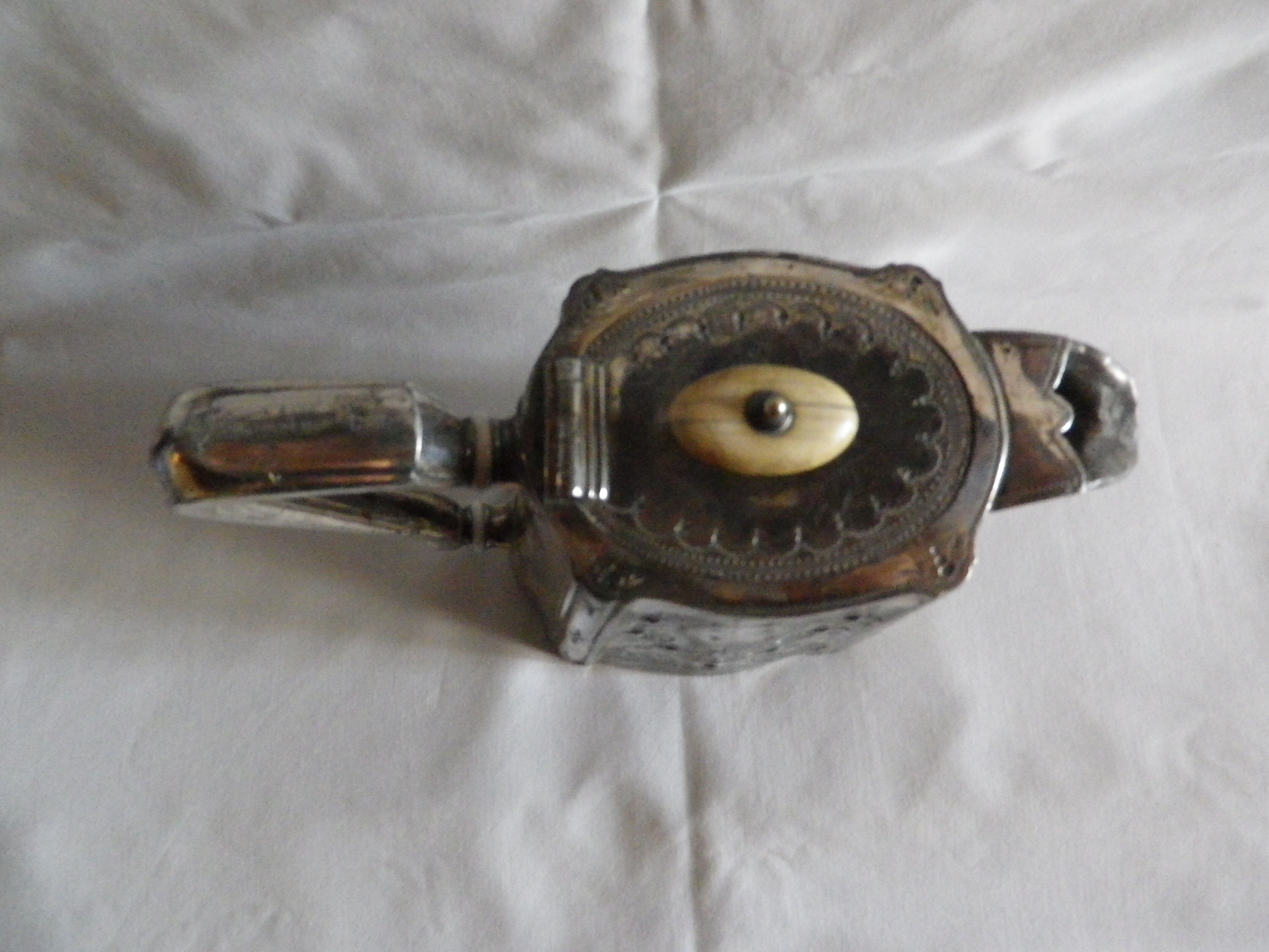 Silver metal coffee pourer