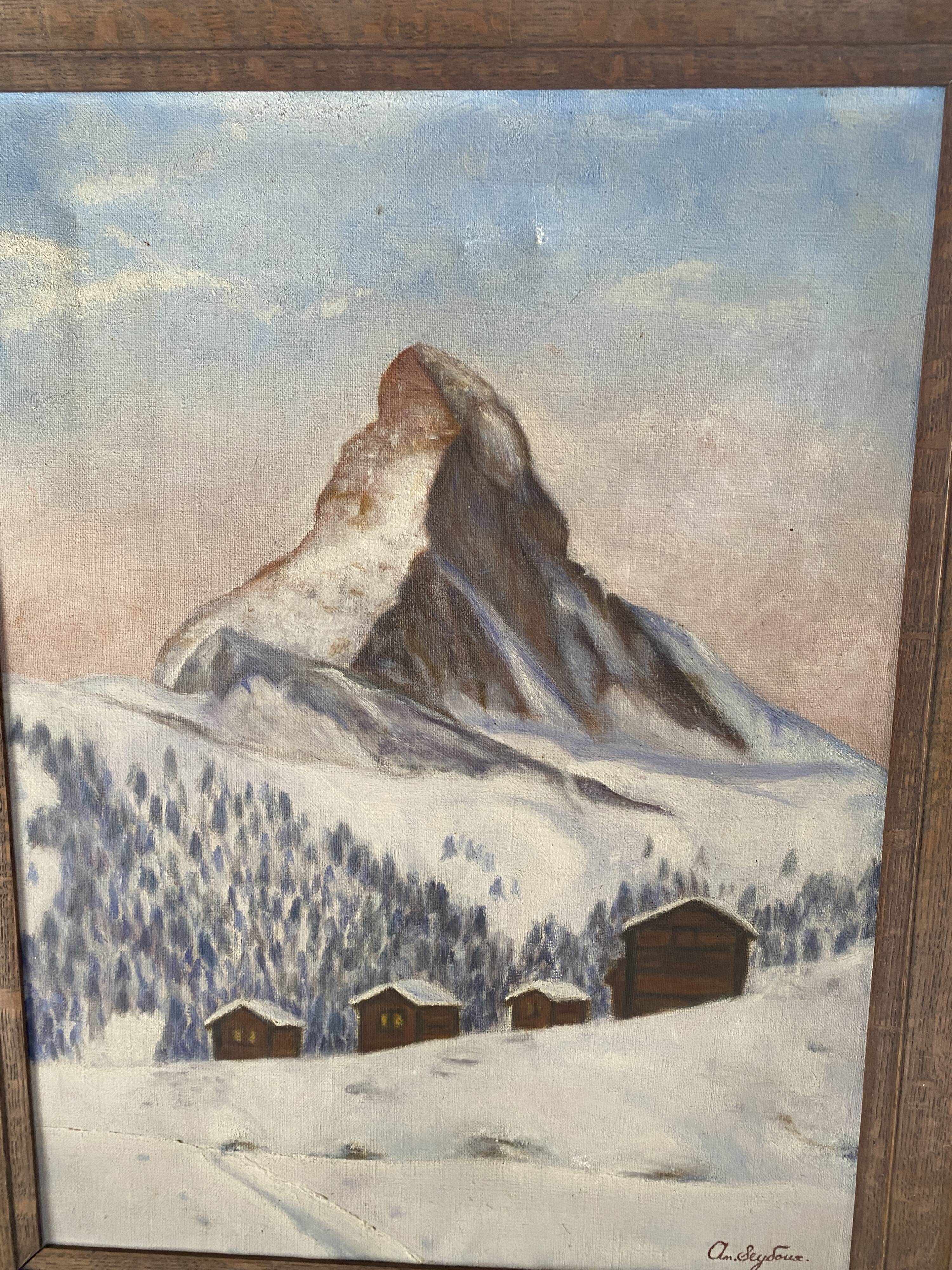 Oil on canvas "Matterhorn"