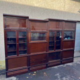 Modular library MD design 1975 mahogany