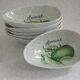 Set of 6 French Vintage Decorated Avocado Serving Dishes By Carte Blanche