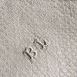 pair of Castle in linen cloths 19th figure BL