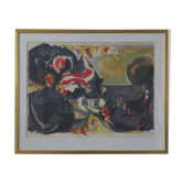 Bata Mihailović, Horisont, lithographie couleur, 1976, encadré