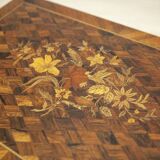 Early 20th Century French Mahogany & Walnut Marquetry Side Table, 1910th
