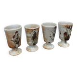 Signed stoneware cups