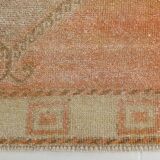 Vintage Runner Rug, 3x13 Long Faded Rug, Runner Rug, 84x398Cm