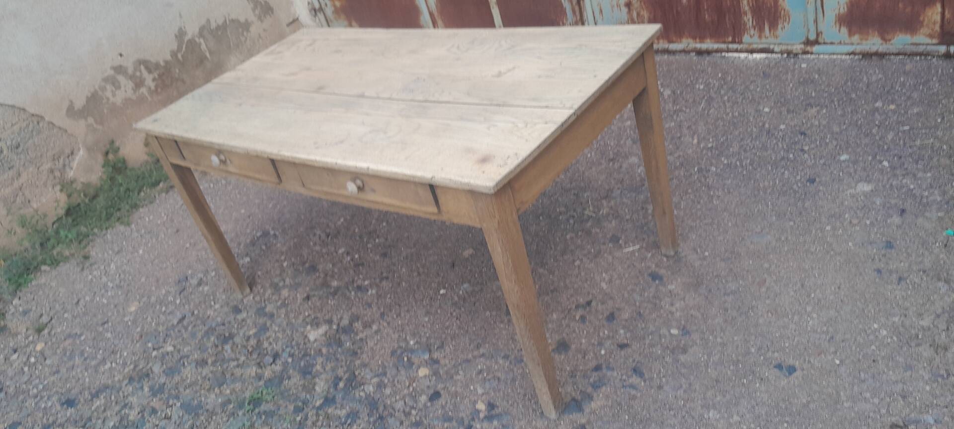 Farm table oak 2 drawers