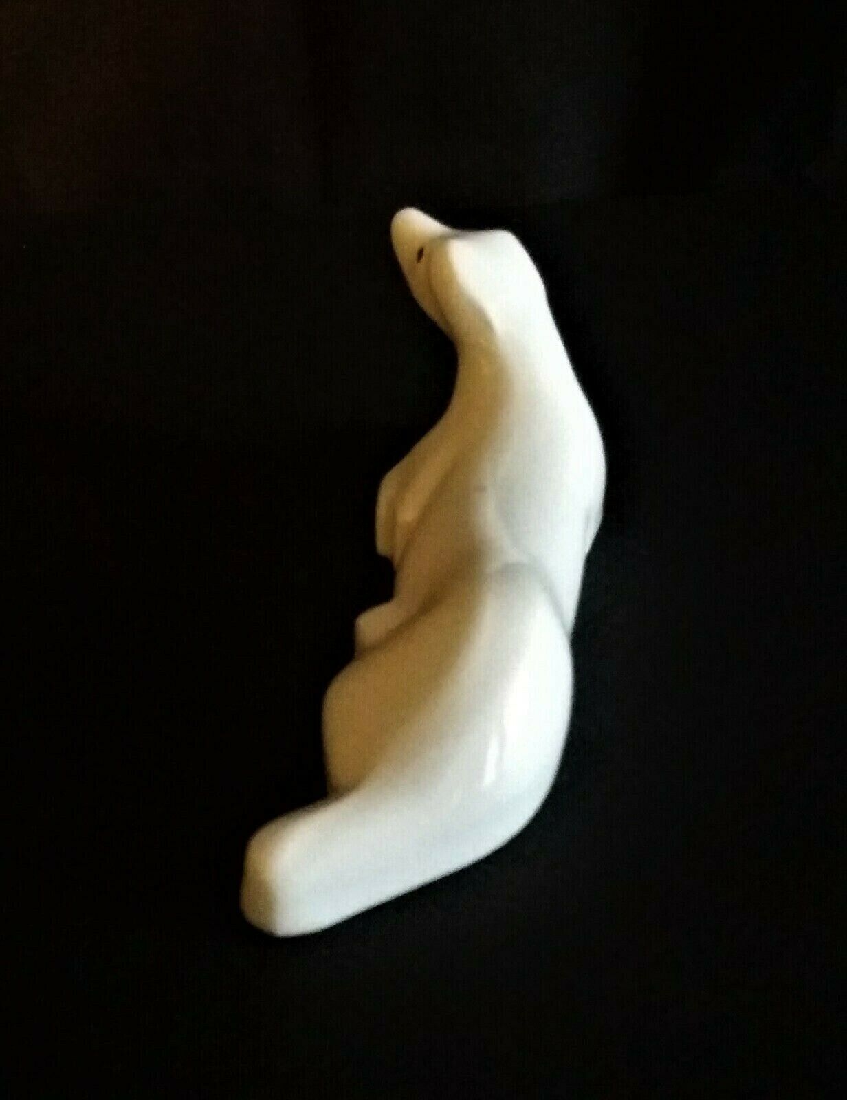 White porcelain knife holder sea lion