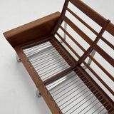3-seater Sofa in aluminum and teak