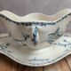 Antique sauce boat in Lunéville ironstone – Marguerite model – Blue decoration