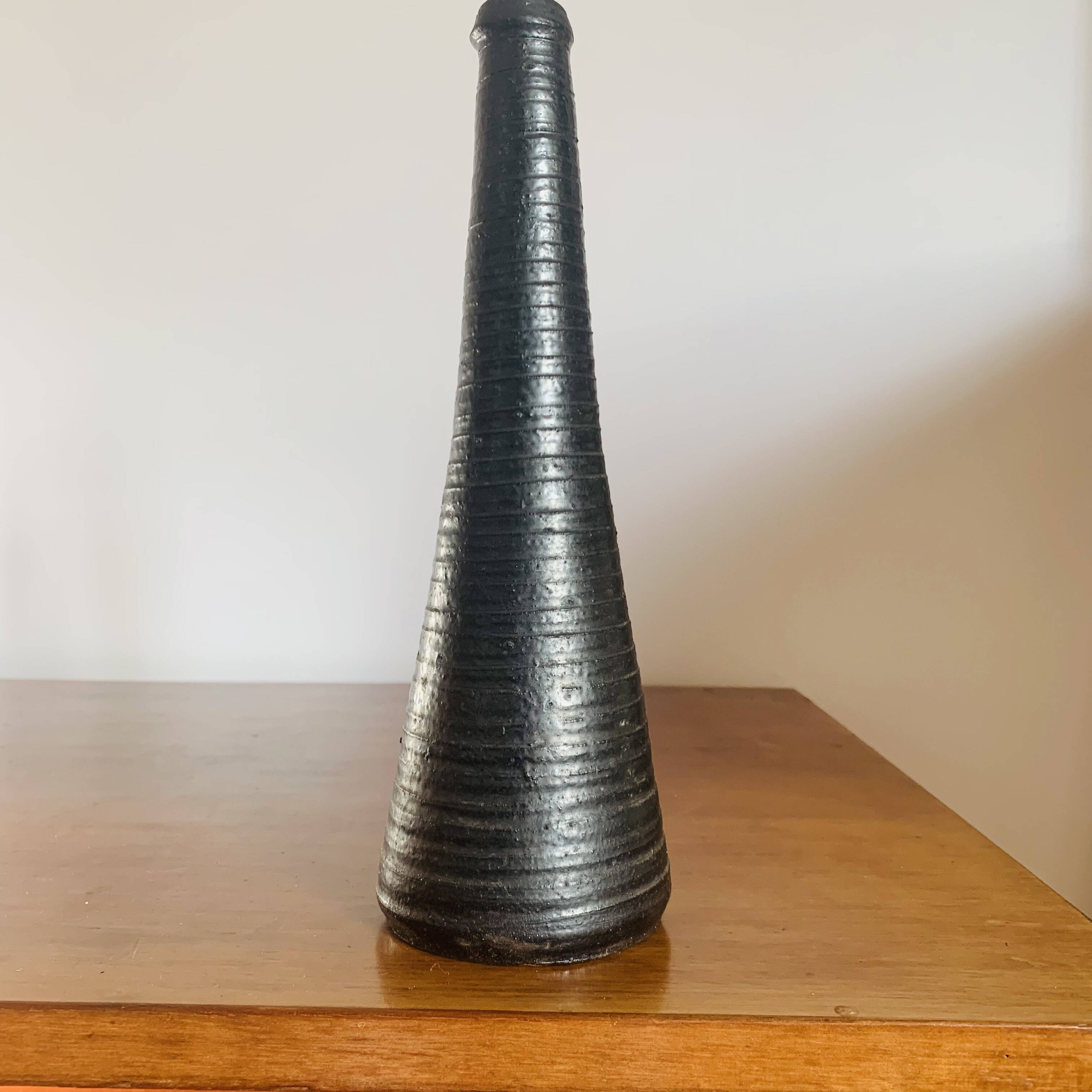 Glazed earthenware vase