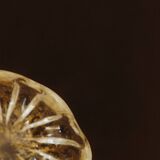 Clear Murano glass bowl with gold powder, 20th century