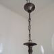 Italian Vintage Silver Brushed Metal 3 Light Flemish Style Chandelier