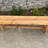 Solid wood farm bench