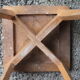 Vintage wooden stool with 4 legs from the 50s
