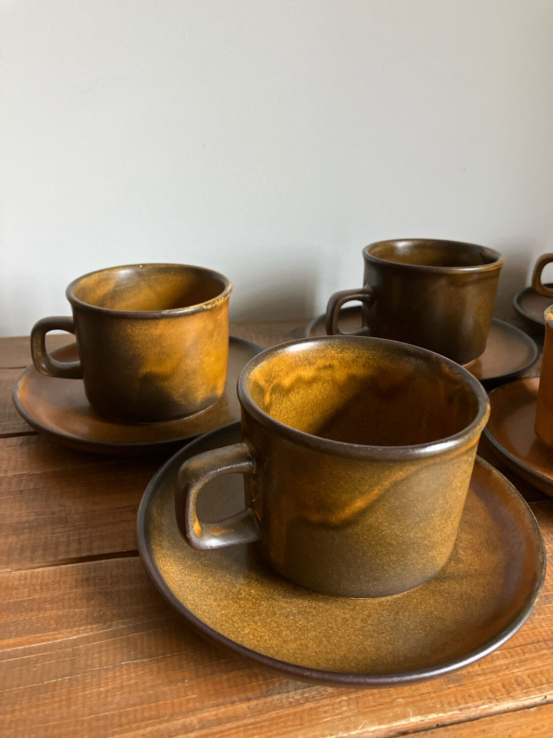 6 West German coffee cups