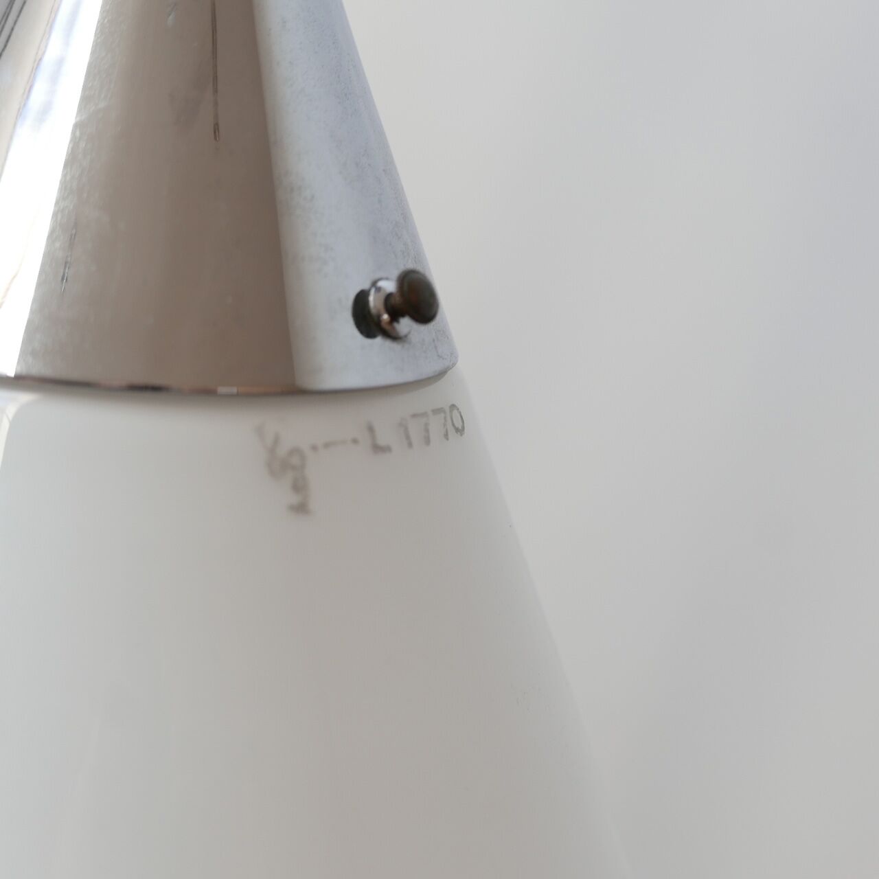 Peter Behrens German opaline two tone pendant light