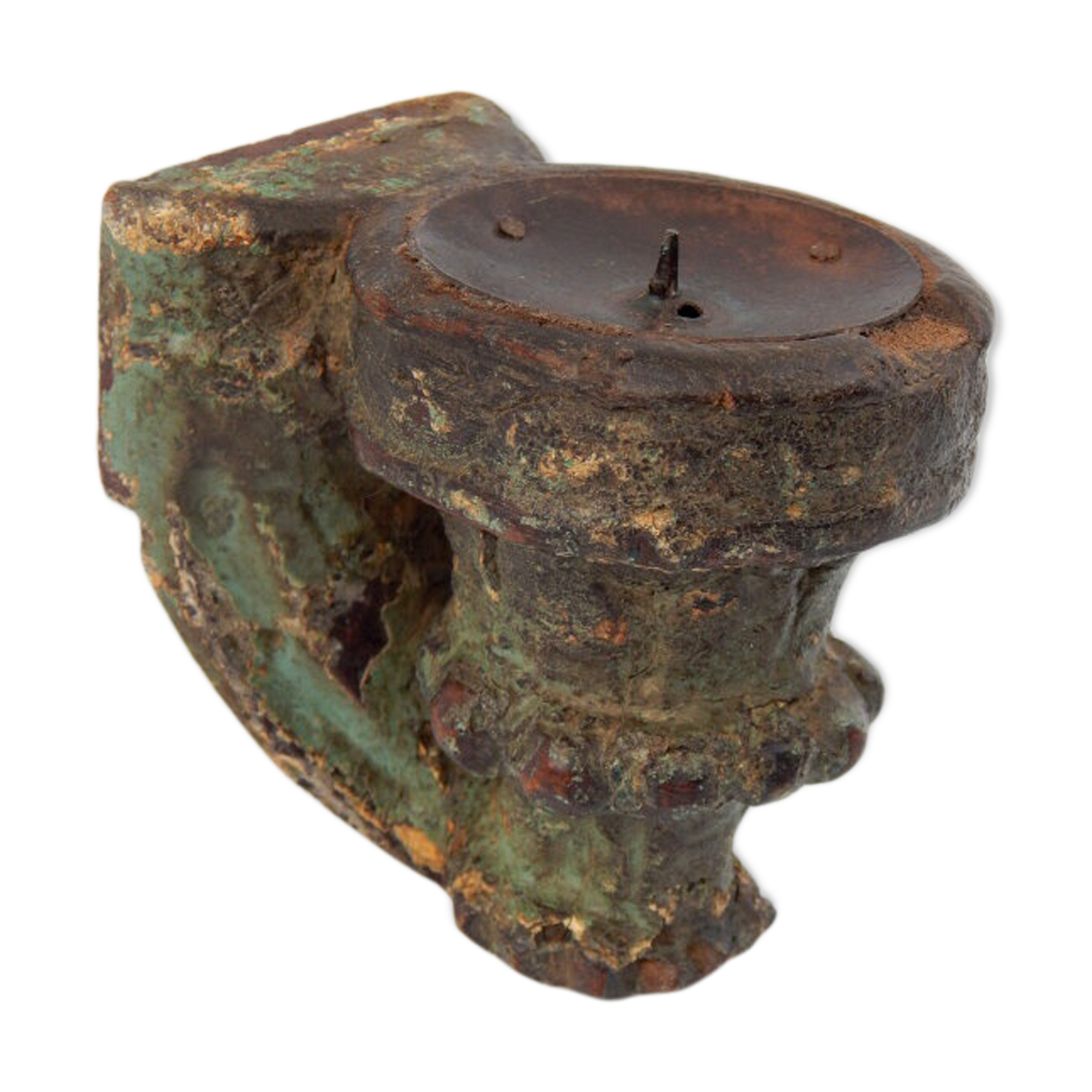 Candlestick recycled wall teak piece architecture India