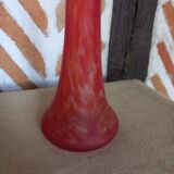 Red glass paste vase