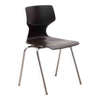 Vintage Flototto ebony chrome chair