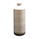 White enamelled sandstone bottle-shaped vase