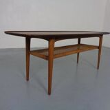 Teak & Oak Coffee Table by Børge Mogensen for Fredericia Stolefabrik, 1950s