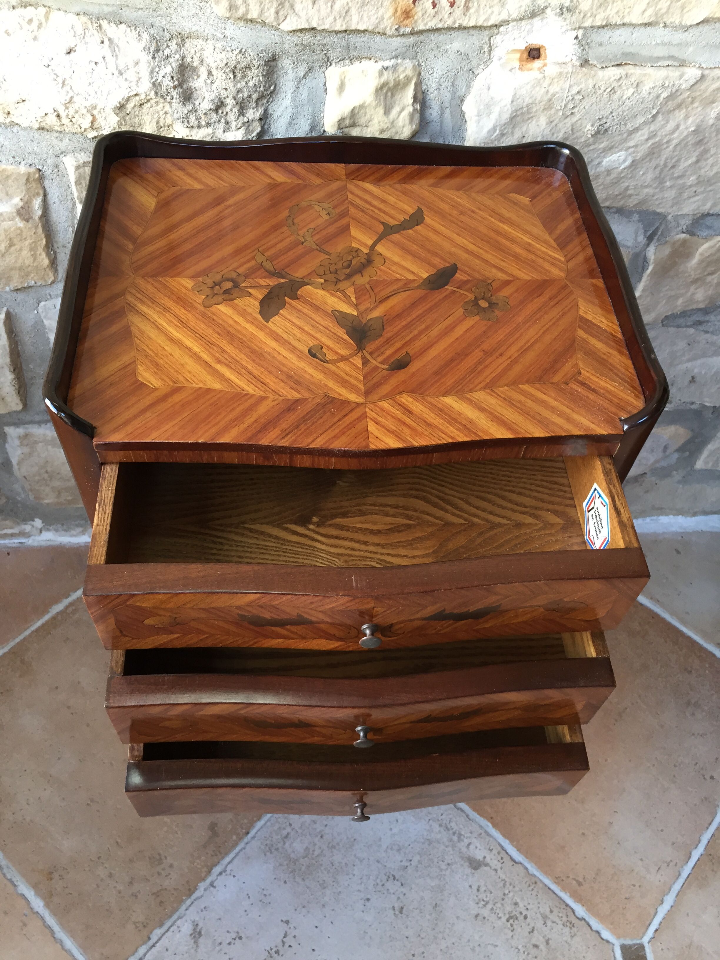 Pair of inlaid nightstands