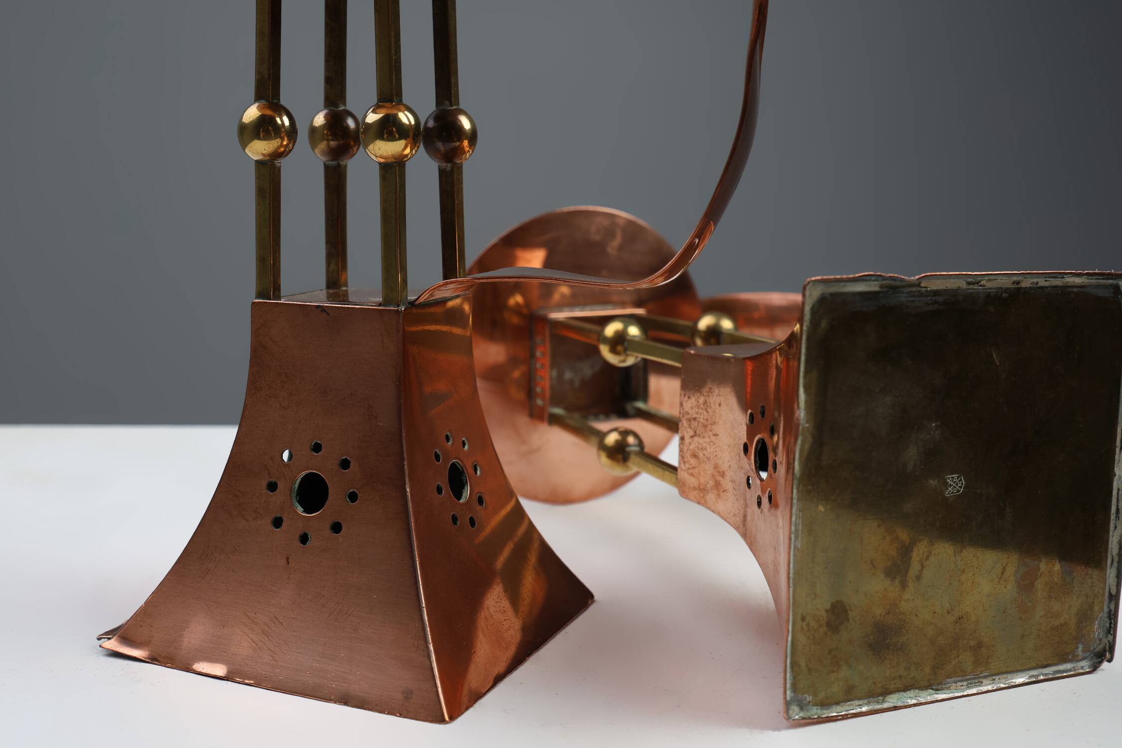 Pair of copper Table Candlesticks by Carl Deffner, Germany ca 1910