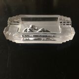Art deco pressed glass ashtray