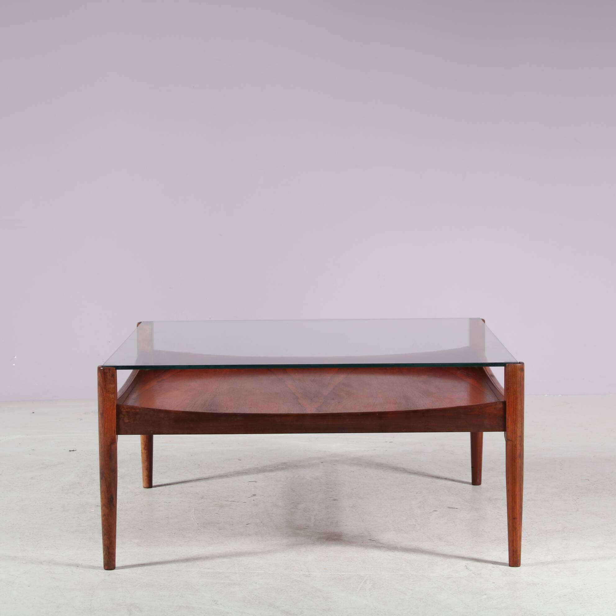 Elegant 1950s wooden coffee table from Denmark