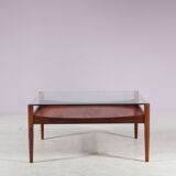 Elegant 1950s wooden coffee table from Denmark
