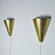 Scandinavian Modern Brass Wall Sconces by IKEA, 1980s