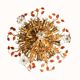 Maison Baguès ceiling light in crystal and gilded iron, 15 lights.