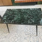 Vintage resin coffee table with a marble effect.