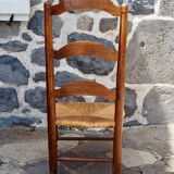 Chaise de nourrice paillée rustique