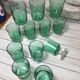 12 Vintage cavalier glasses green color ht 9 cm luminarc France