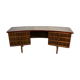 Mid Century Retro Vintage Walnut executive Desk by Morris of Glasgow curved